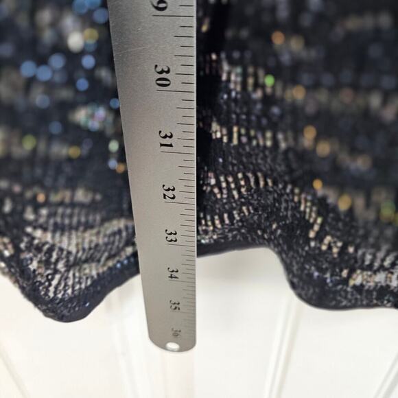 All Saints Lainey Mini Dress Women Size 4 Black Beaded Sequins Embellished - Picture 9 of 13